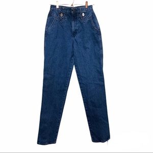 Vintage Rockies Mom Jeans Concho Detail